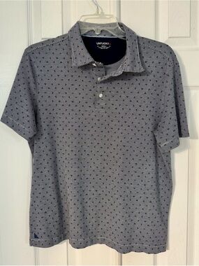 UNTUCKit Men’s Navy Patterned Polo Shirt- Small